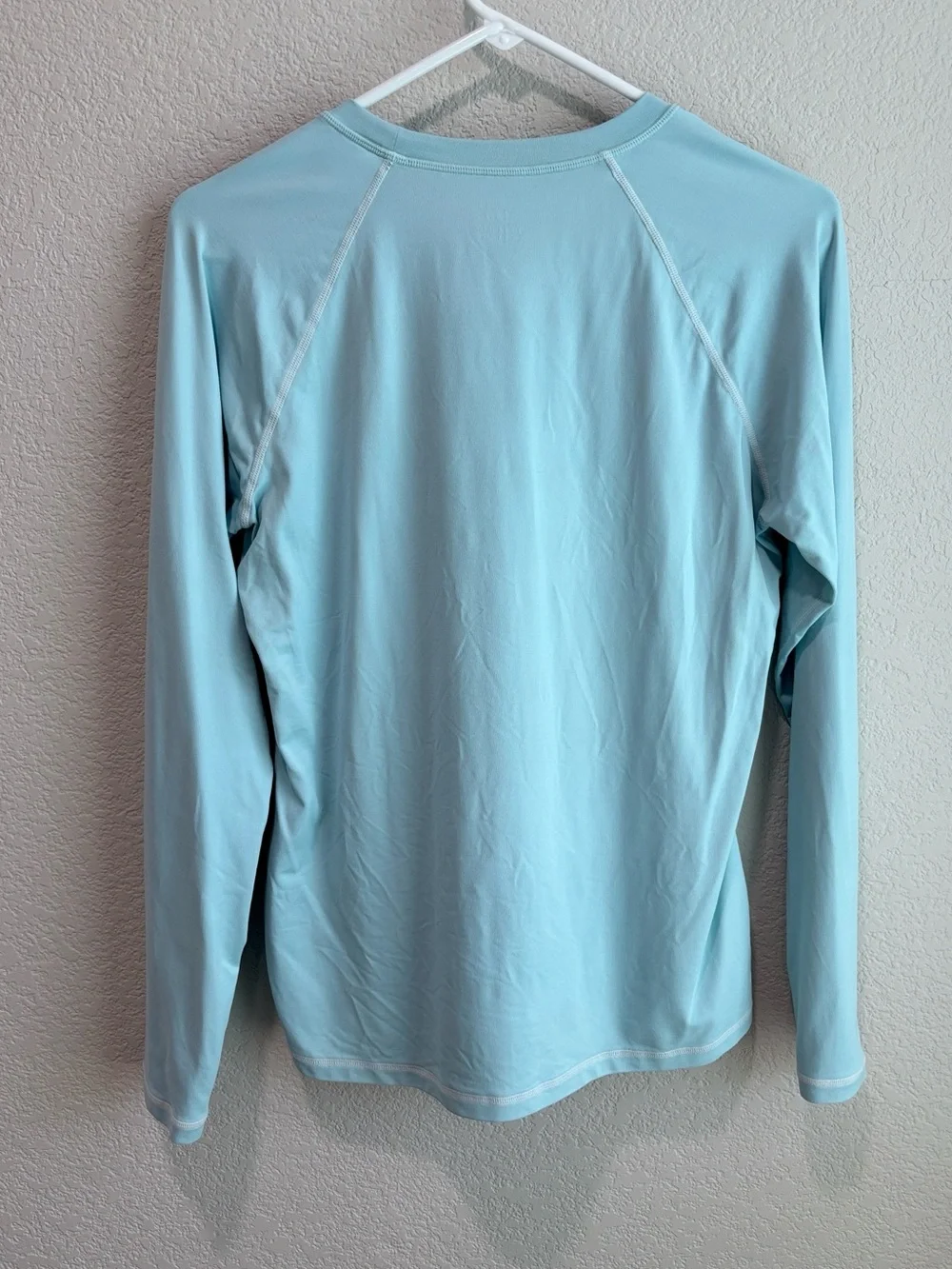 J. Crew Sunshirt Light Blue Rash Guard Long Sleeve Swim Sun Shirt Size Medium